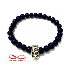 Agate noir avec pendentif Tête De Mort au meilleur prix au Maroc