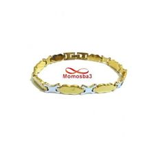Bracelet En Acier Inoxydable Argenté + DORE Unisex Réglable au meilleur prix au Maroc