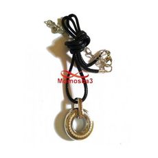 Collier Fil Noir Et Pendentif En Acier Inoxydable - Unisex au meilleur prix au Maroc