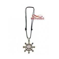 Collier Fil Noir Réglable Avec Pendentif Marine Noir BRONZE (Unisex) au meilleur prix au Maroc