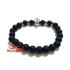 Agate Pierres Naturelle Mat Avec Pendentif GLADIATOR Argenté - élastique au meilleur prix au Maroc