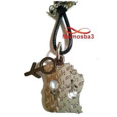 Collier Fil Noir Et Pendentif En Acier Inoxydable - Unisex au meilleur prix au Maroc