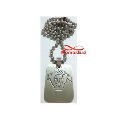 Chaine Maille Boule Avec Pendentif Plaque Versace - Acier Inoxydable au meilleur prix au Maroc