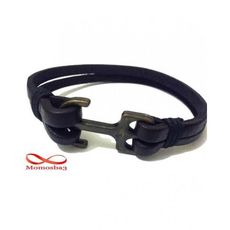 Bracelet Ancre Marine Cuir MARRON au meilleur prix au Maroc