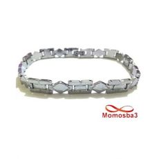 Bracelet En Acier Inoxydable Argenté Unisex Réglable au meilleur prix au Maroc