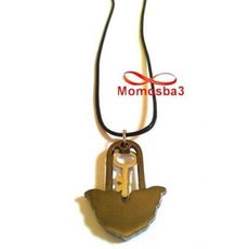 Collier Fil Noir Et Pendentif En Acier Inoxydable - Unisex au meilleur prix au Maroc