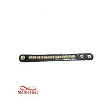 Bracelet Skaï Noir Avec Bouton Unisex - (Réglable) au meilleur prix au Maroc