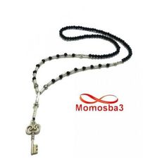 Collier Verre et Fil Artisanat Avec Pendentif Clé - Unisex au meilleur prix au Maroc