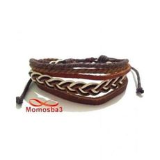 Bracelet Torsadé Cuir Et Fil Réglable Unisex au meilleur prix au Maroc