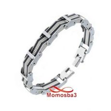 Bracelet En Acier Inoxydable Et Silicone (Réglable) au meilleur prix au Maroc