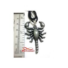 Collier Fil Noir Réglable Avec Pendentif Scorpion BRONZE Argenté - Unisex au meilleur prix au Maroc