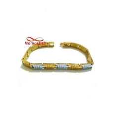 Bracelet En Acier Inoxydable Argenté + DORE Unisex Réglable au meilleur prix au Maroc