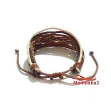 Bracelet Torsadé Cuir Et Fil Réglable Unisex au meilleur prix au Maroc