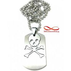 Chaine Paque Militaire Tête De Mort En Acier Inoxydable au meilleur prix au Maroc