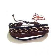 Bracelet Torsadé Cuir Et Fil Réglable Unisex au meilleur prix au Maroc