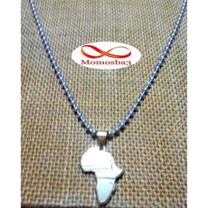 Chaine Maille Boule + Pendentif Afrique Plaqué Or DORE - Acier Inoxydable au meilleur prix au Maroc