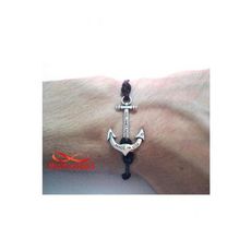 Bracelet Fil Noir Réglable Avec Pendentif Ancre Marine Kiel James Patrick au meilleur prix au Maroc