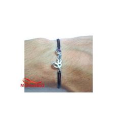 Bracelet Fil Noir Réglable Avec Pendentif LOVE En Acier Inoxydable - Unisex au meilleur prix au Maroc