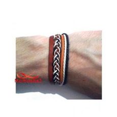 Bracelet Torsadé Cuir Et Fil Réglable - Unisex au meilleur prix au Maroc