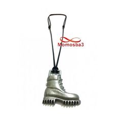 Collier Fil Noir Réglable Avec Pendentif Botte Militaire BRONZE Argenté - Unisex au meilleur prix au Maroc