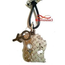 Collier Fil Noir Et Pendentif En Acier Inoxydable - Unisex au meilleur prix au Maroc