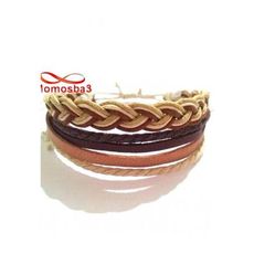 Bracelet Torsadé Cuir Et Fil Réglable au meilleur prix au Maroc