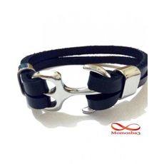 Bracelet Ancre Chaîne de Main Cuir + Acier Inoxydable au meilleur prix au Maroc