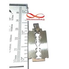 Pendentif Rasoir (Taille moyenne) Avec Chaine - Acier Inoxydable au meilleur prix au Maroc