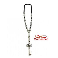 Collier Verre et Fil Artisanat Avec Pendentif Clé - Unisex au meilleur prix au Maroc