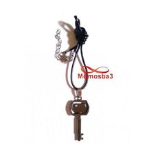 Collier Fil Noir Et Pendentif Clé En Acier Inoxydable - Unisex au meilleur prix au Maroc