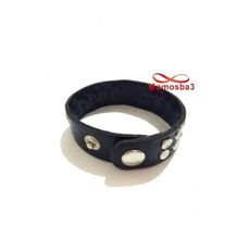 Bracelet Skaï Noir Avec Bouton Unisex - Réglable au meilleur prix au Maroc