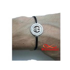 Bracelet Fil Noir Avec Pendentif Khmissa En Acier Inoxydable Avec Pierres au meilleur prix au Maroc