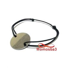 Bracelet Mohammed VI Fil Noir Réglable Avec Pendentif Pièce Taille Moyenne En Acier Inoxydable au meilleur prix au Maroc