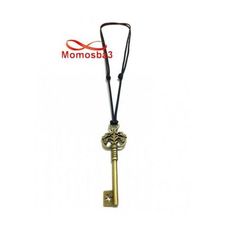 Collier Fil Noir Réglable Avec Pendentif Clé BRONZE - Unisex au meilleur prix au Maroc