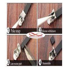 Bracelet En Acier Inoxydable Et Silicone + Cuir (Réglable) au meilleur prix au Maroc