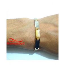 Bracelet En Acier Inoxydable Argenté + DORE Unisex Réglable au meilleur prix au Maroc