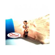 Bracelet Cuir Noir Tressé Avec Pendentif Tête de Mort DORE au meilleur prix au Maroc