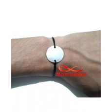 Bracelet Mohammed VI Fil Noir Réglable Avec Pendentif Pièce Taille Moyenne En Acier Inoxydable au meilleur prix au Maroc