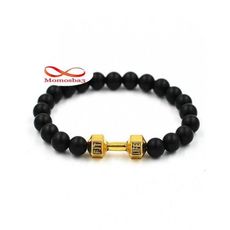 Agate Pierre Naturelle Noir Mat Avec Pendentif Fitness DORE - élastique au meilleur prix au Maroc