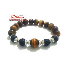 Agate Pierres Naturelle TIGER Eye Grand Boule + Pierre De Lave au meilleur prix au Maroc