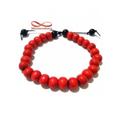 Agate Bois ROUGE Unisex Avec Fil Réglable au meilleur prix au Maroc