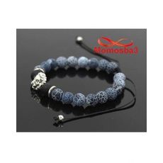 Agate Pierres Naturelle + Pendentif LION Argenté (Fil Réglable) au meilleur prix au Maroc