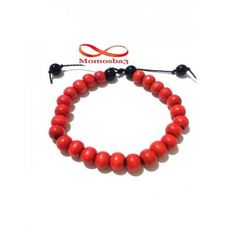 Agate Bois ROUGE Unisex Avec Fil Réglable au meilleur prix au Maroc