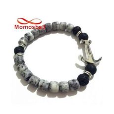 Agate Pierre Naturelle Avec Pendentif Ancre Vikings - Unisex au meilleur prix au Maroc