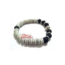 Agate Pierre Naturelle BLANC Et Noir - Unisex au meilleur prix au Maroc