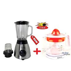 PACK BLENDER BOL EN VERRE + MOULIN EPICES 700W 1.5L + PRESSE AGRUMES ELECTRIQUE 40W + 2 PIECES DE RECHANGES GRATUIT au meilleur prix au Maroc