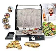 PANINI  BONOMI GRILL TURBO GRANIT 1800W ANTIADHESIVE BARBECUE SANS HUILE SANS BEURRE au meilleur prix au Maroc