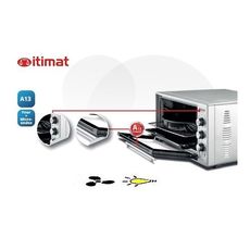 ITIMAT FOUR ELECTRIQUE 40L ITIMAT DOUBLE VITRAGE VENTILATEUR TURBO LAMPE INTERIEUR au meilleur prix au Maroc