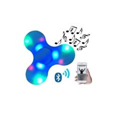 Spinner Plus - Fidget Spinner - Led et Bluetooth - Bleu au meilleur prix au Maroc