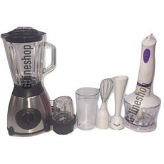 KENZ PACK BLENDER BOL EN VERRE 1.5L PLUS MIXEUR PLONGEANT 4EN1 MOVE ET BLANC au meilleur prix au Maroc